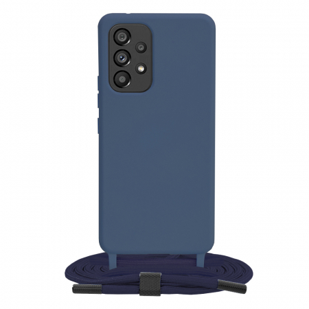 Galaxy A53 5G - Husa cu snur Samsung Galaxy A53 5G, Crossbody Lanyard, Blue