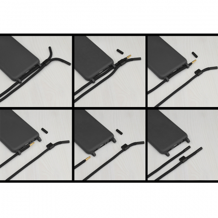 Husa cu snur Samsung Galaxy Note 20, Crossbody Lanyard, Negru [2]