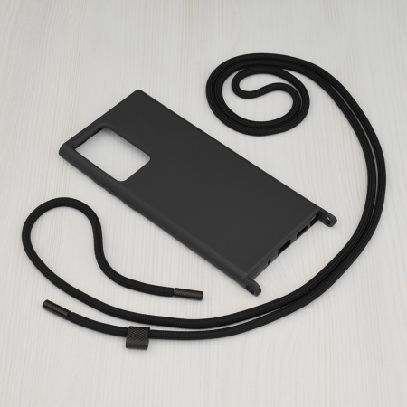 Husa cu snur Samsung Galaxy Note 20 Ultra, Crossbody Lanyard, Negru [1]