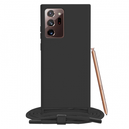 Galaxy Note 20 Ultra - Husa cu snur Samsung Galaxy Note 20 Ultra, Crossbody Lanyard, Negru