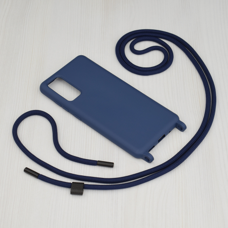 Husa cu snur Samsung Galaxy S20 FE, Crossbody Lanyard, Albastru [3]