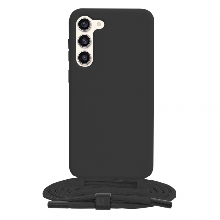 Galaxy S23 Plus - Husa cu snur Samsung Galaxy S23 Plus, Crossbody Lanyard, Negru
