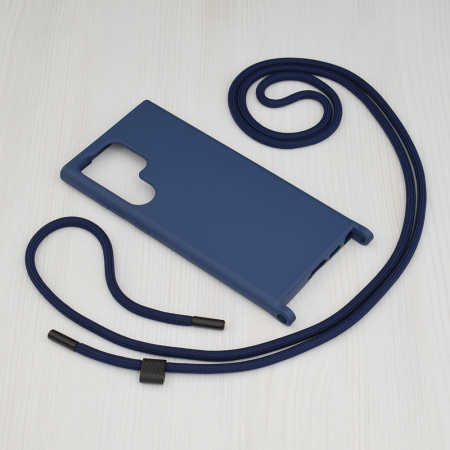 Husa cu snur Samsung Galaxy S23 Ultra, Crossbody Lanyard, Blue [1]
