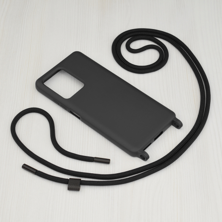 Husa cu snur Xiaomi Redmi Note 12 Pro+, Crossbody Lanyard, Negru [1]