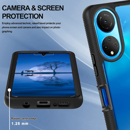 Husa Defense 360 + folie protectie pentru Honor X7, Negru [1]