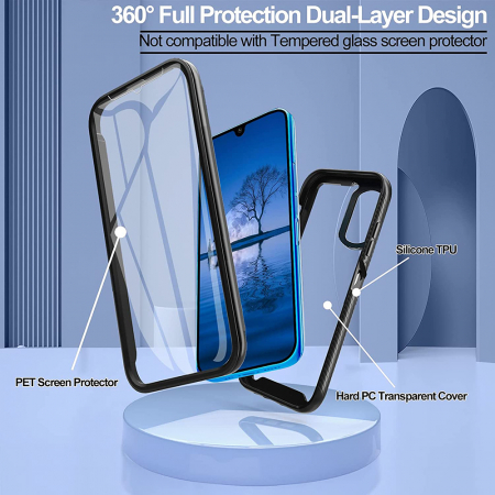 Husa Defense 360 + folie protectie pentru Honor X7, Negru [5]