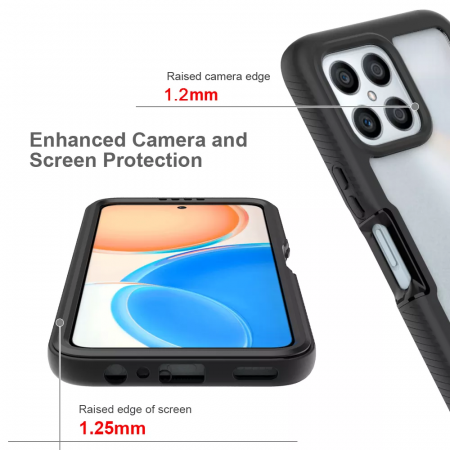 Husa Defense 360 + folie protectie pentru Honor X8, Negru [4]