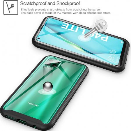 Husa Defense 360 + folie protectie pentru Huawei P40 Lite, Negru [3]