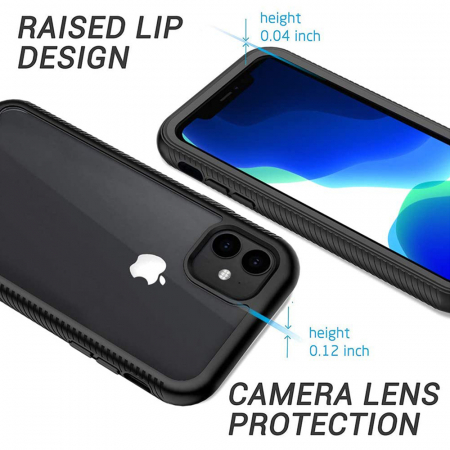 Husa Defense 360 + folie protectie pentru iPhone 11, Negru [3]
