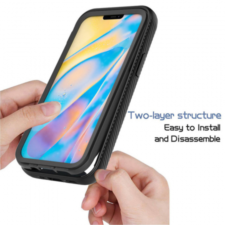 Husa Defense 360 + folie protectie pentru iPhone 12 Mini, Negru [6]