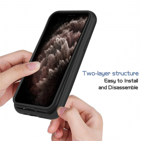 Husa Defense 360 + folie protectie pentru iPhone 12 Pro Max, Negru [7]