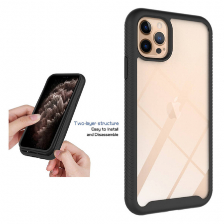 Husa Defense 360 + folie protectie pentru iPhone 12 Pro Max, Negru [3]