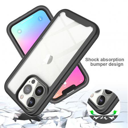 Husa Defense 360 + folie protectie pentru iPhone 13 Pro Max, Negru [3]