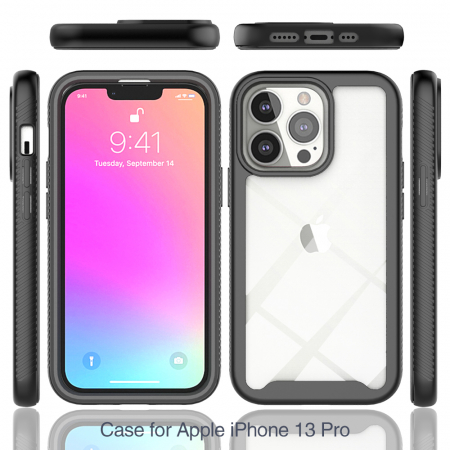 Husa Defense 360 + folie protectie pentru iPhone 13 Pro, Negru [5]