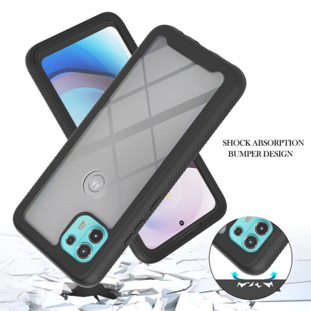 Husa Defense 360 + folie protectie pentru Motorola Edge 20 Lite, Negru [3]