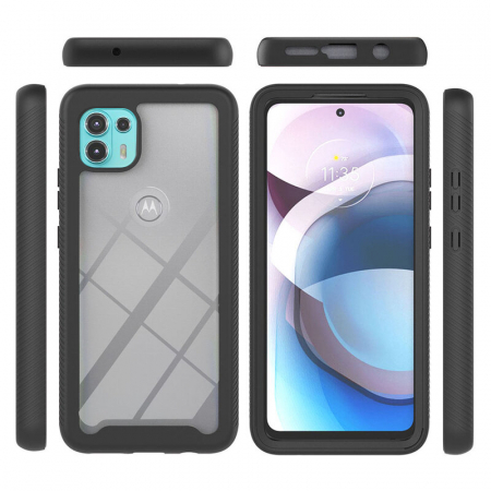 Husa Defense 360 + folie protectie pentru Motorola Edge 20 Lite, Negru [5]