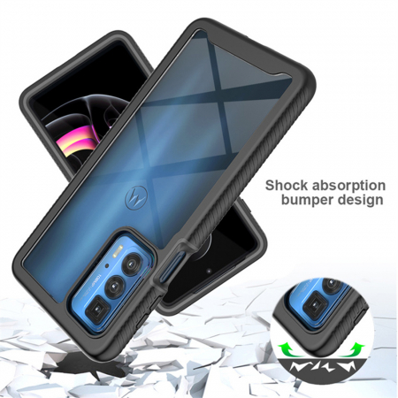 Husa Defense 360 + folie protectie pentru Motorola Edge 20 Pro, Negru [3]