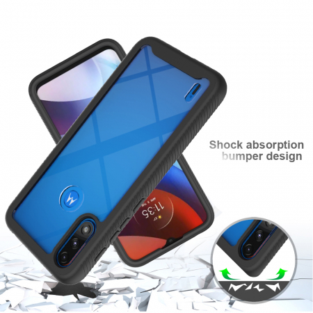 Husa Defense 360 + folie protectie pentru Motorola Moto E7 Power / E7i Power, Negru [3]