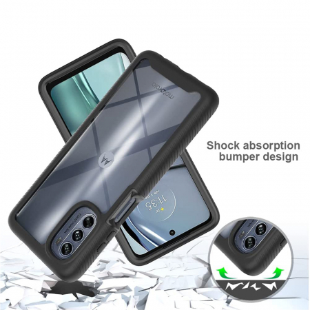 Husa Defense 360 + folie protectie pentru Motorola Moto G62, Negru [1]