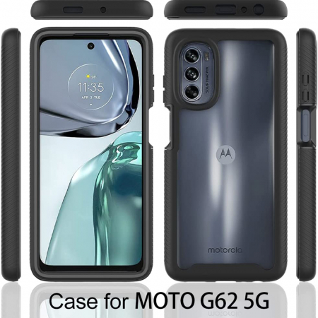 Husa Defense 360 + folie protectie pentru Motorola Moto G62, Negru [2]
