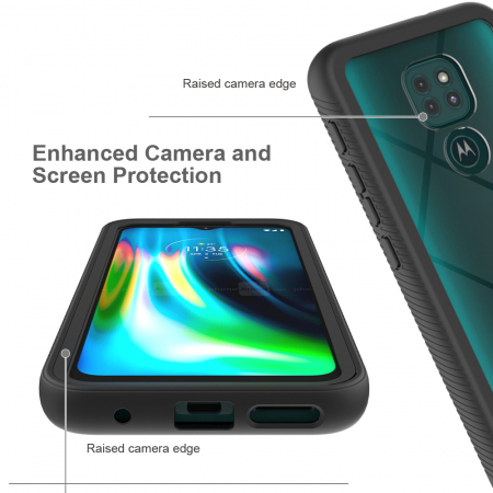 Husa Defense 360 + folie protectie pentru Motorola Moto G9 Play, Negru [2]