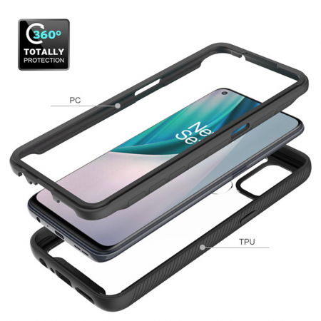 Husa Defense 360 + folie protectie pentru OnePlus Nord N10 5G, Negru [1]