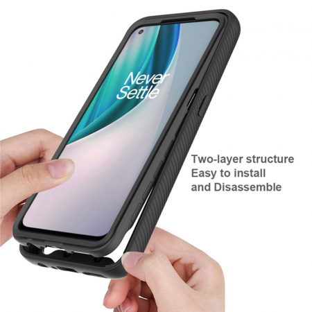 Husa Defense 360 + folie protectie pentru OnePlus Nord N10 5G, Negru [3]