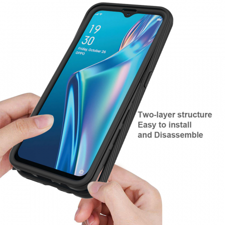 Husa Defense 360 + folie protectie pentru OPPO A12, Negru [2]