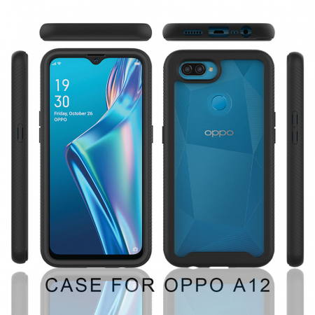 Husa Defense 360 + folie protectie pentru OPPO A12, Negru [5]