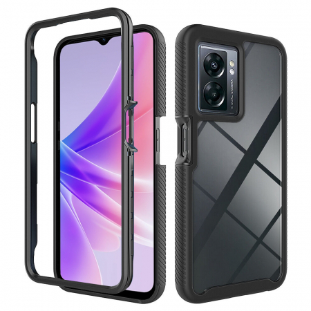 Oppo A77 - Husa Defense 360 + folie protectie pentru OPPO A77, Negru