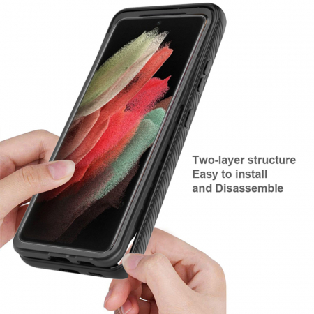 Husa Defense 360 + folie protectie pentru Samsung Galaxy A02s, Negru [4]