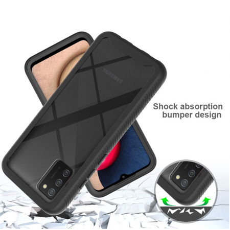 Husa Defense 360 + folie protectie pentru Samsung Galaxy A02s, Negru [3]