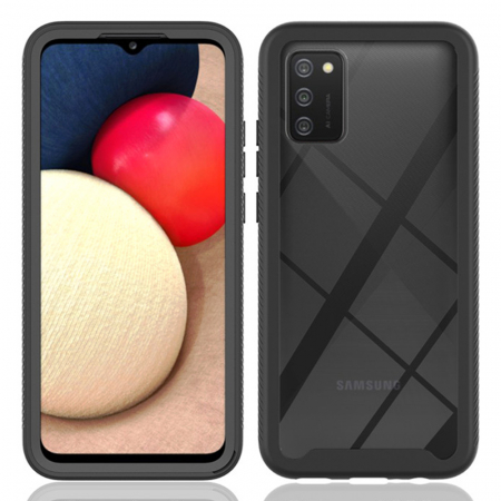 Husa Defense 360 + folie protectie pentru Samsung Galaxy A02s, Negru [2]