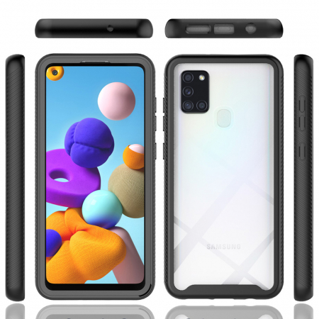 Husa Defense 360 + folie protectie pentru Samsung Galaxy A21s, Negru [4]
