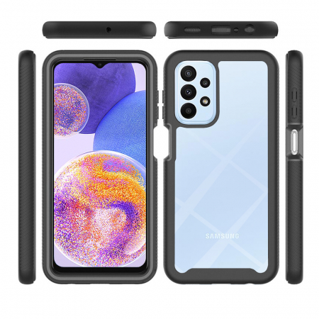 Husa Defense 360 + folie protectie pentru Samsung Galaxy A23 4G, Negru [1]