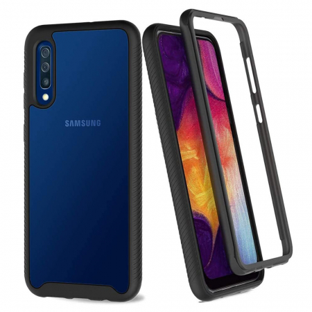 Galaxy A50 - Husa Defense 360 + folie protectie pentru Samsung Galaxy A50, Negru
