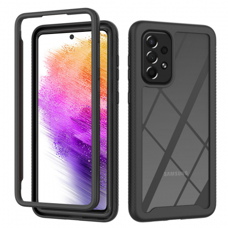 Galaxy A73 5G - Husa Defense 360 + folie protectie pentru Samsung Galaxy A73 5G, Negru