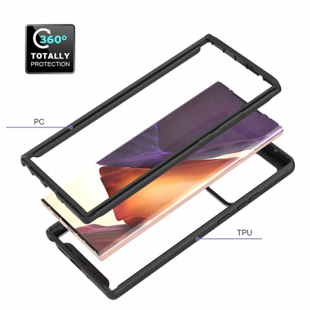 Husa Defense 360 + folie protectie pentru Samsung Galaxy Note 20, Negru [1]