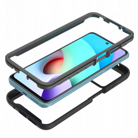 Husa Defense 360 + folie protectie pentru Xiaomi Redmi 10, Negru [1]