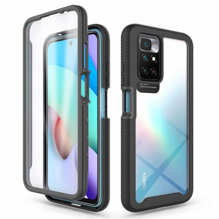 Xiaomi Redmi 10 - Husa Defense 360 + folie protectie pentru Xiaomi Redmi 10, Negru