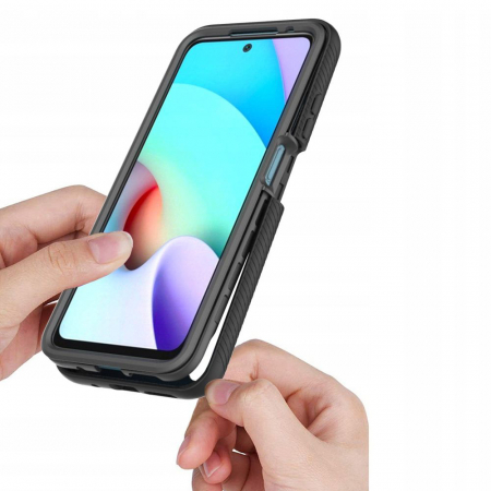 Husa Defense 360 + folie protectie pentru Xiaomi Redmi 10, Negru [2]