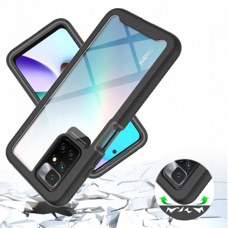 Husa Defense 360 + folie protectie pentru Xiaomi Redmi 10, Negru [3]