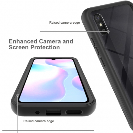 Husa Defense 360 + folie protectie pentru Xiaomi Redmi 9A, Negru [4]