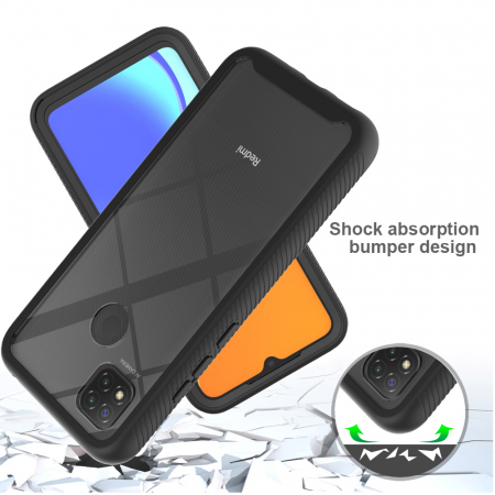 Husa Defense 360 + folie protectie pentru Xiaomi Redmi 9C, Negru [3]