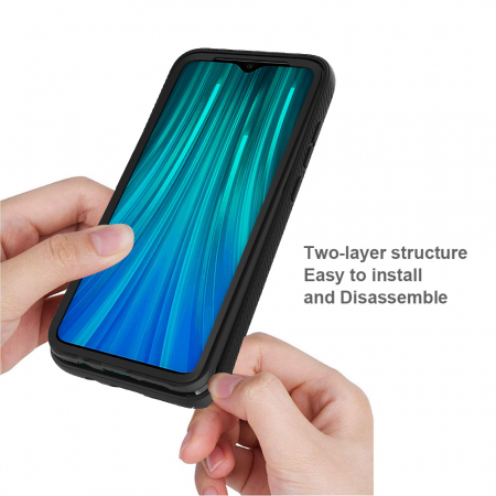 Husa Defense 360 + folie protectie pentru Xiaomi Redmi Note 8 Pro, Negru [3]