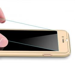 Husa Full Cover 360 (fata + spate + geam sticla) pentru Apple iPhone 6 / 6S, Gold [2]