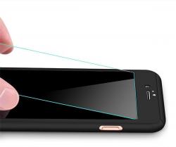 Husa Full Cover 360 (fata + spate + geam sticla) pentru Apple iPhone 7 Plus, Negru [1]