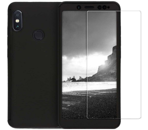 Husa Full Cover 360 + folie sticla Xiaomi Redmi Note 5, Negru [0]