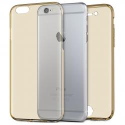 Husa Full TPU 360 (fata + spate) pentru Apple iPhone 6 Plus / 6S Plus, Auriu Transparent [0]