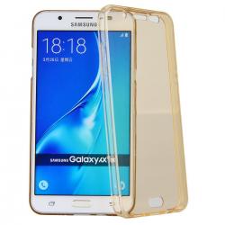 Husa Full TPU 360 (fata + spate) pentru Samsung Galaxy J5 (2016), Gold Transparent [0]